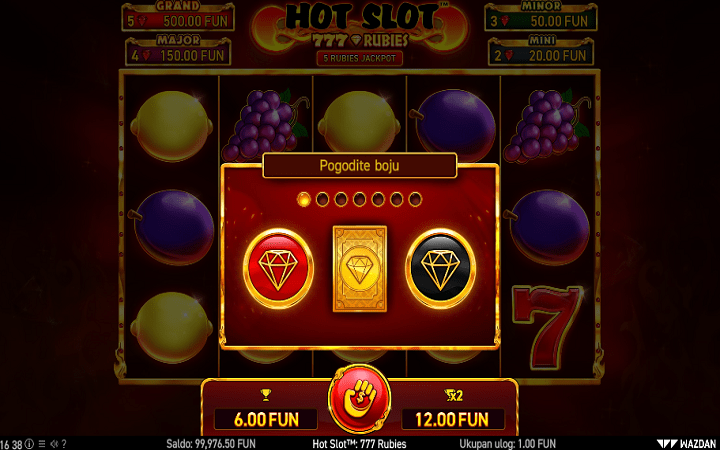 Hot Slot 777 Rubies-bonus kockanja-online casino bonus-wazdan