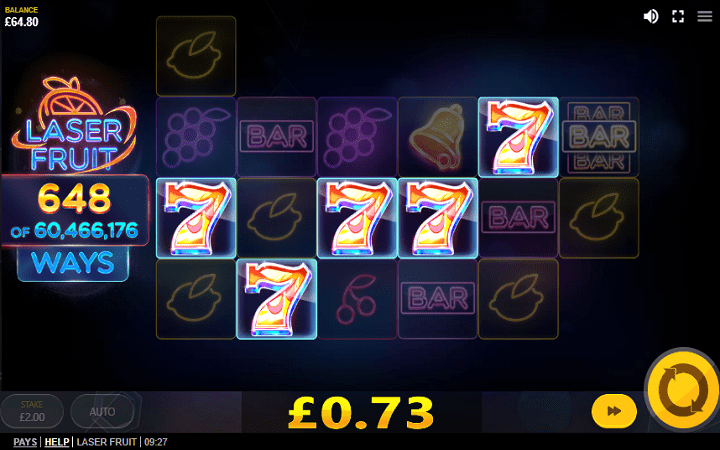 Laser Fruit-lucky 7-online casino bonus-red tiger