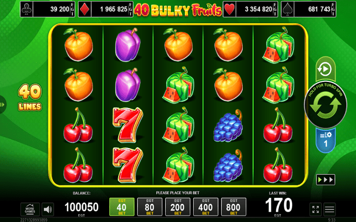 40 Bulky Fruits-online casino bonus-EGT
