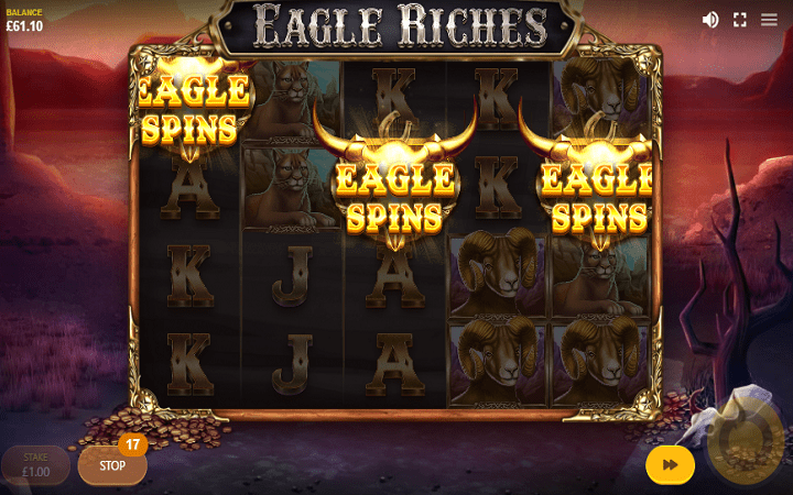 Eagle Riches-scatter-online casino bonus-red tiger