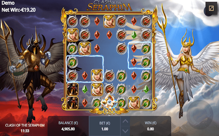 Clash of the Seraphim-scatter-online casino bonus-blue guru