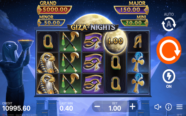 Giza Nights Hold and Win-online casino bonus-playson