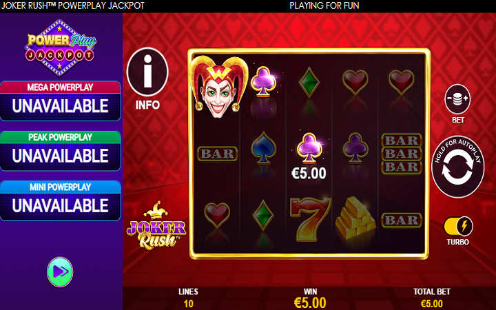 Joker Rush Power Play-online casino bonus-džoker-playtech