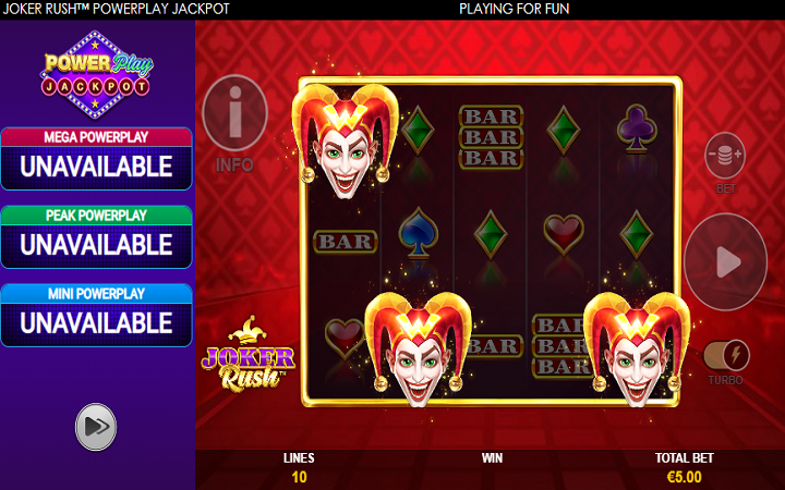 Joker Rush Power Play-online casino bonus-playtech