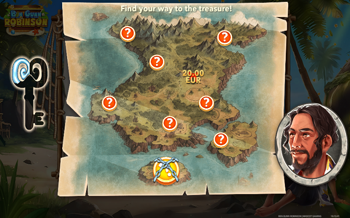 Ben Gunn Robinson-bonus igra-mascot gaming-online casino bonus