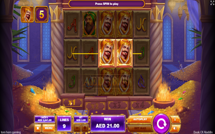 Book of Aladdin-besplatni spinovi-online casino bonus-tom horn