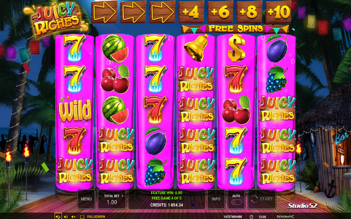 Juicy Riches-besplatni spinovi-specijalan simbol-online casino bonus-novomatic