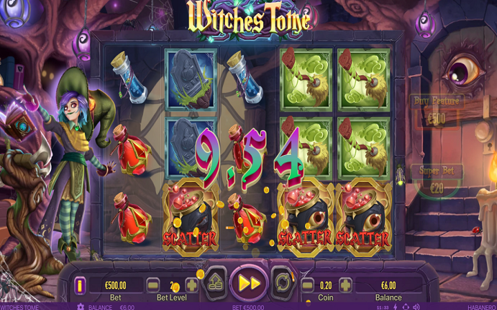 Witches Tome-scatter-online casino bonus-habanero