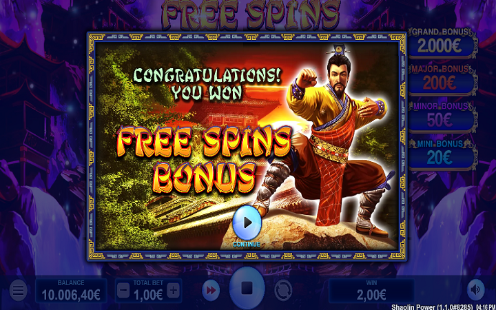 Shaolin Power-bonus-aktivacija besplatnih spinova-spearhead-online casino bonus
