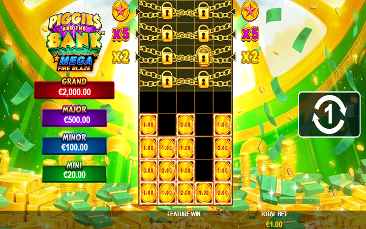 Mega Fire Blaze Piggies and the Bank-mega fire blaze-online casino bonus-playtech