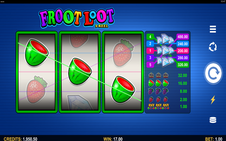 Froot Loot 3 Reel-dobitak-lubenica-games global-online casino bonus