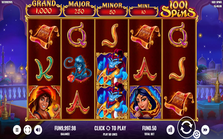 1001 Spins-online casino bonus-platipus