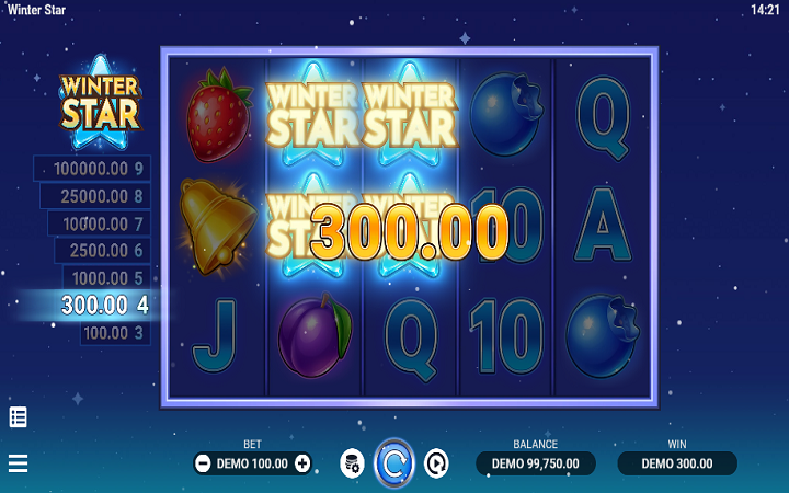 Winter Star-bonus-zlatna zvezda-evoplay-online casino bonus