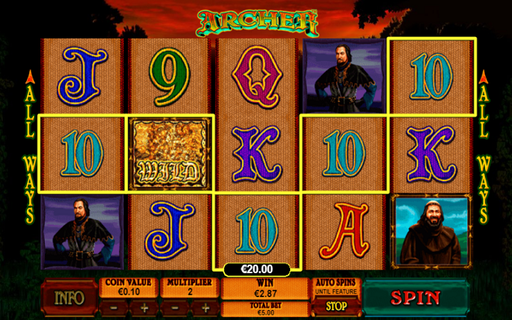 Archer-džoker-online casino bonus-playtech