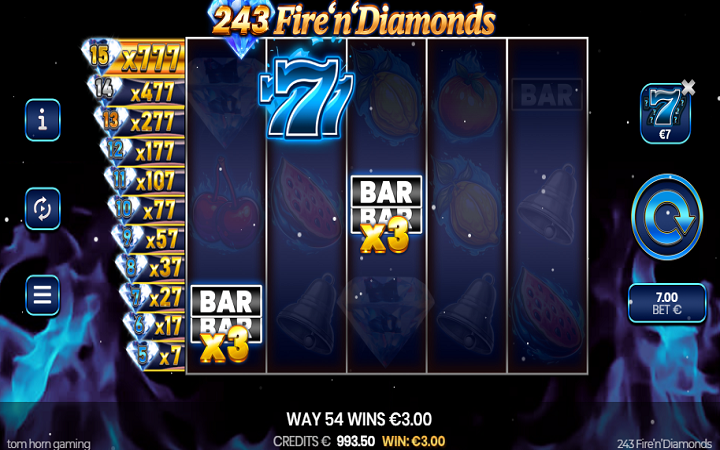 243 Fire N Diamonds-džoker-online casino bonus-tom horn