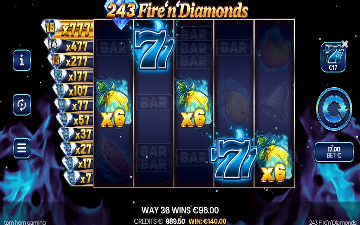 243 Fire N Diamonds-džokeri množioci-online casino bonus-tom horn