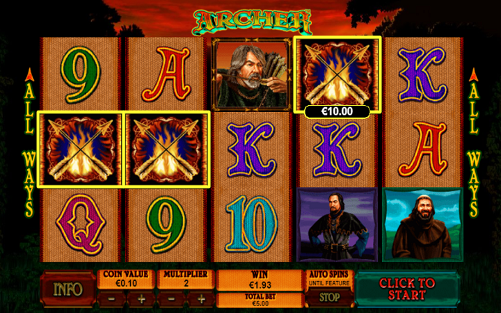Archer-skejter-online casino bonus-playtech