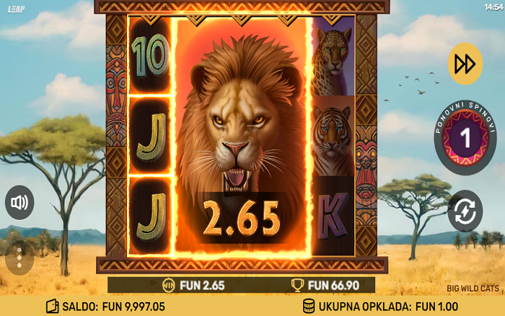 Big Wild Cats-respin bonus-džinovski džoker-leap casino-online casino bonus
