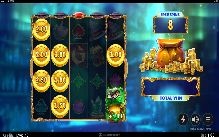 Mega Magic Spell-besplatni spinovi-games global-online casino bonus