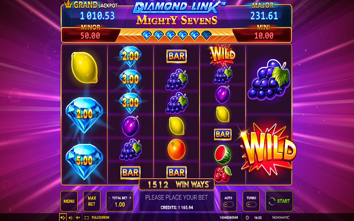 Diamond Link Mighty Sevens Win Ways-online casino bonus-novomatic