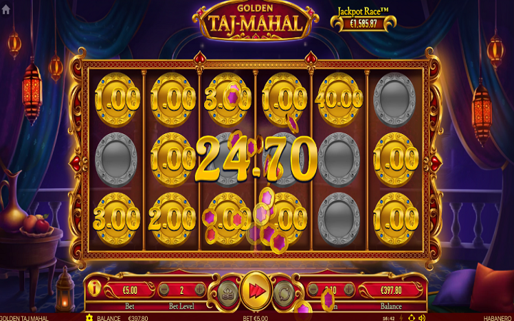 Golden Taj Mahal-respin bonus-online casino bonus-habanero