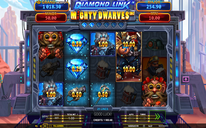Diamond Link Mighty Dwarfes-crazy bomb-online casino bonus-novomatic