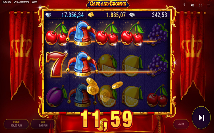 Caps and Crowns-džoker-online casino bonus-redstone