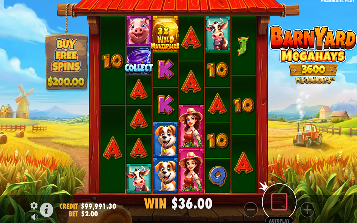 Barnyard Megahays Megaways-džoker sa množiocem-pragmatic play-online casino bonus