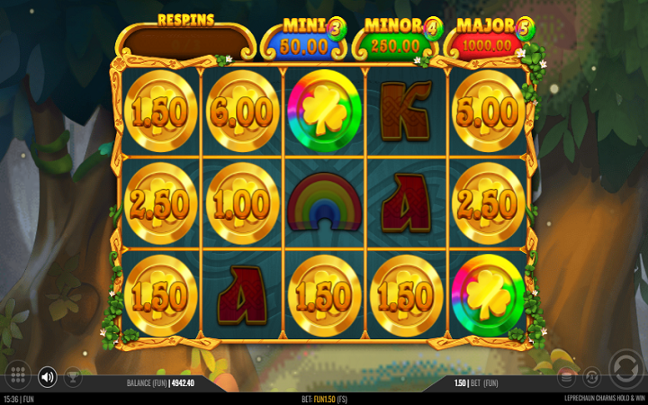 Leprechaun Charms-hold and win-online casino bonus-1x2 gaming