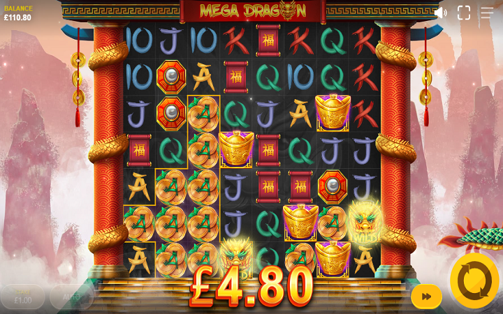 Mega Dragon-zeleni zmaj-online casino bonus-red tiger