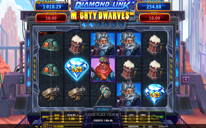 Diamond Link Mighty Dwarves-online casino bonus-novomatic