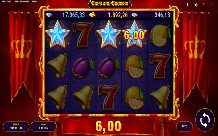 Caps and Crowns-skejter-online casino bonus-redstone