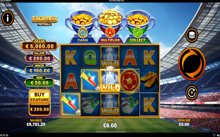 Gold Trio Footbal-džoker-online casino bonus-playtech