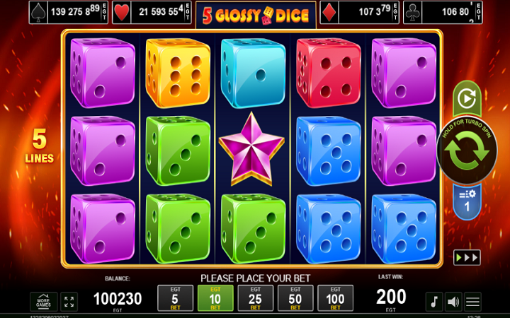 5 Glossy Dice-online casino bonus-egt casino