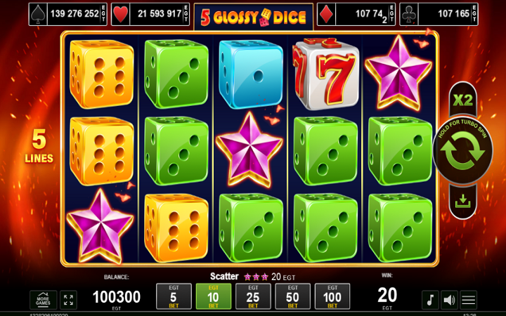 5 Glossy Dice-skejter-online casino bonus-egt casino