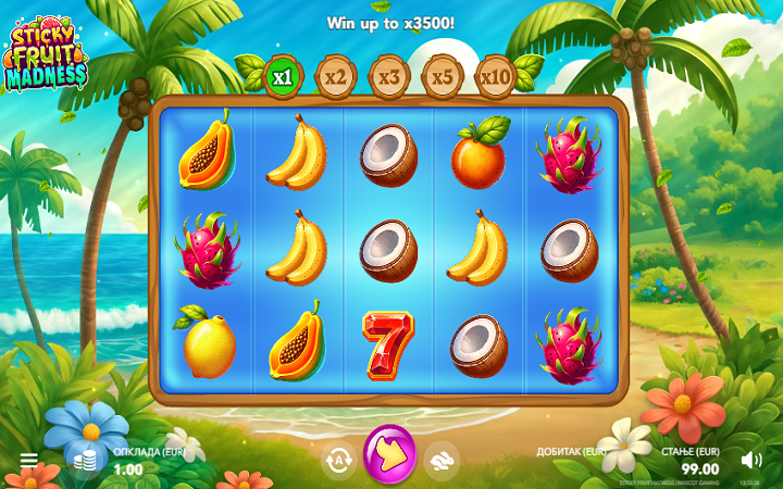 Sticky Fruit Madness-online casino bonus-mascot gaming