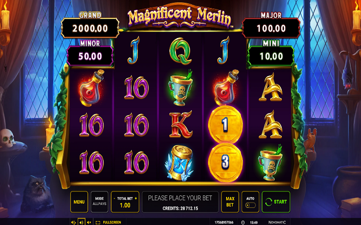 Magnificent Merlin-online casino bonus-novomatic