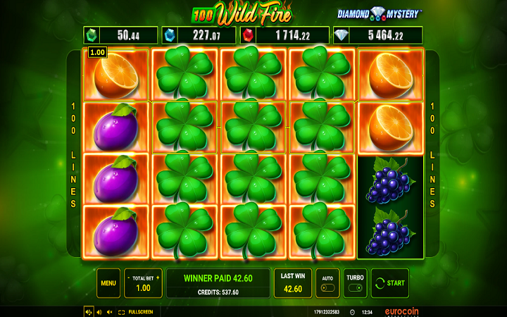 Diamond Mystery 100 wild fire-džoker-online casino bonus-novomatic