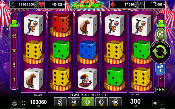 Brilliant Dice-online casino bonus-egt-amusnet interactive