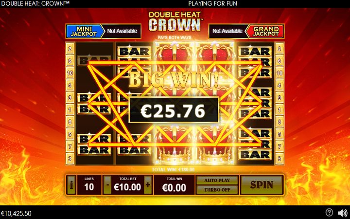 Double Heat Crown-respin bonus-online casino bonus-playtech