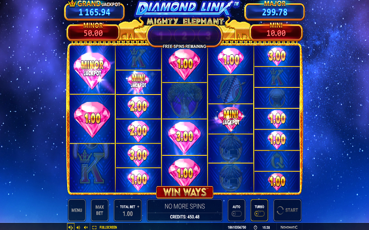 Diamond Link Mighty elephant win ways-diamond link bonus-online casino bonus-novomatic