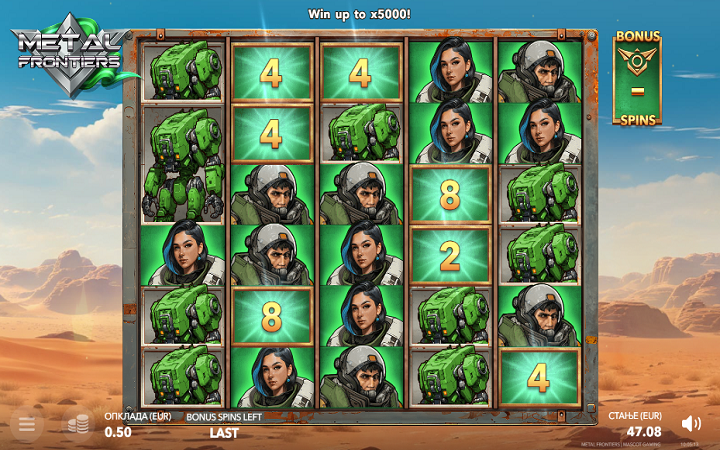 Metal Frontiers-zeleni bonus-online casino bonus-mascot gaming