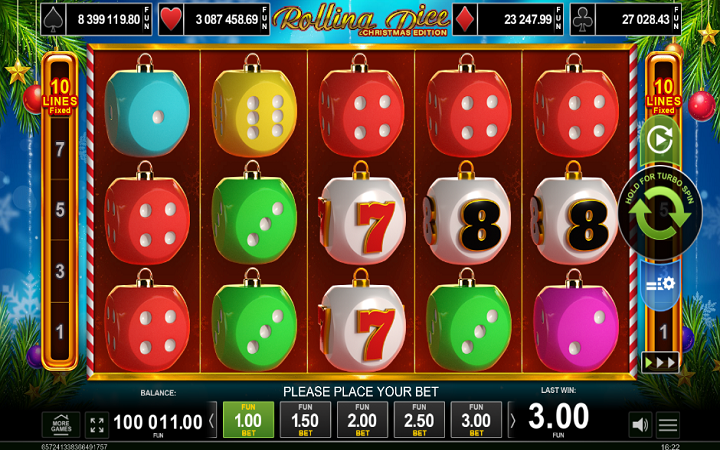 Rolling Dice Christmas Edition-online casino bonus-amusnet interactive