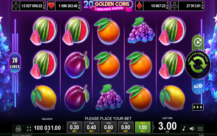 20 Golden Coins Christmas Edition-online casino bonus-amusnet interactive20 Golden
