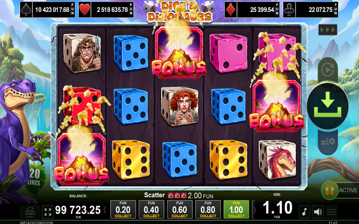 Dice and Dinosaurs-skejter-online casino bonus-amusnet interactive