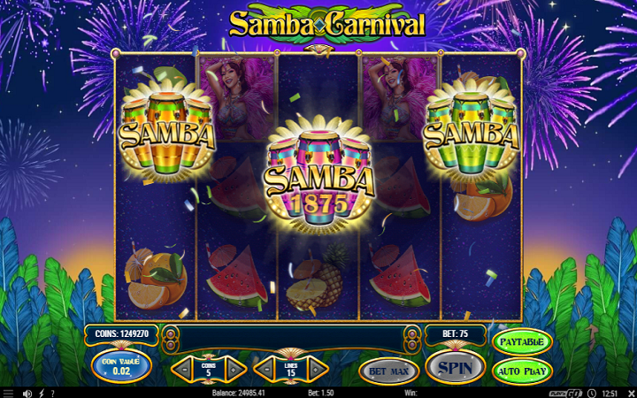 Samba Carnival-pick me bonus-online casino bonus-play'n go