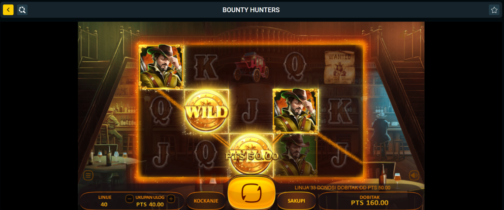 Simboli u slotu Bounty Hunters