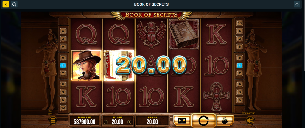 Book of secrets - online casino bonus