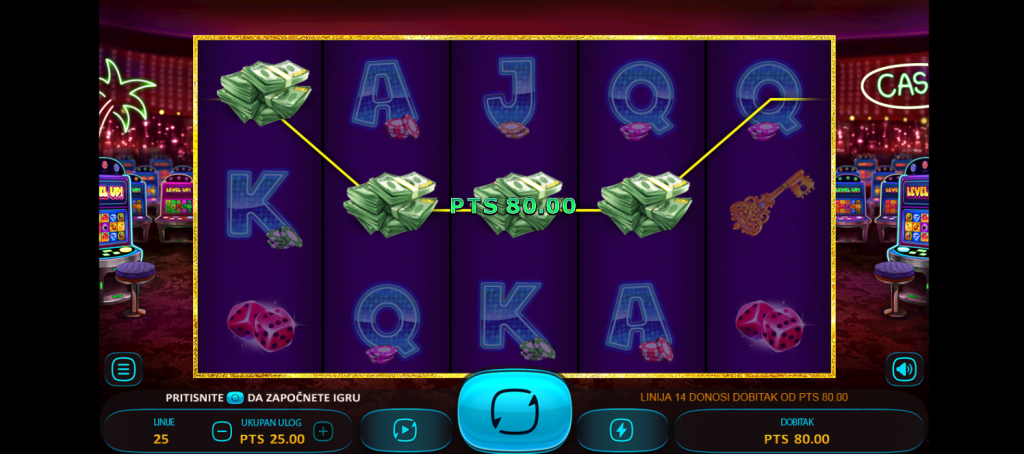 Dobitna linija Casino Heist slot