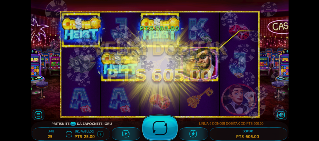 Veliki dobitak Casino Heist slot